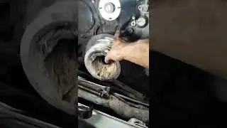 remove crank pulley Nissan Patrol engine TD42