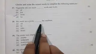 Choose and write the correct words to complete the following sentences | part 1