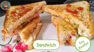 Easy Sandwich Recipe | Quick Breakfast | Bread Sandwich at Home