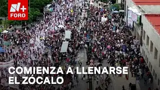 Simpatizantes de Claudia Sheinbaum siguen llegando al Zócalo CDMX - Las Noticias