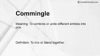 Commingle Meaning