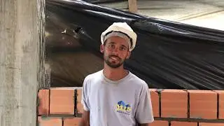 Como trava tijolo em pilar já pronto