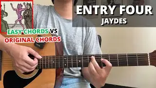 Entry Four - Jaydes (Guitar Tutorial) No Capo! Easy Chords For Beginner!