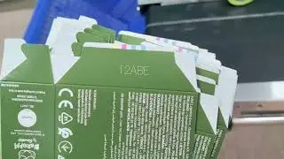 5W UV laser coder printing batch code onto packing box