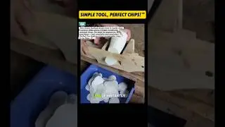 Гениальный способ идеально нарезать чипсы из маниоки с помощью простого инструмента