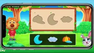 Puzzle Kids - Drag Pictures - We learned (Rocket, Book, Flowers, Star, Top) - Educational kids games