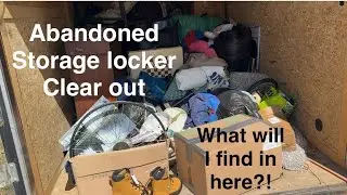 Storage Unit Clear out, unloading exploring the contents of an abandaoned storage locker