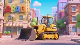 ABC Song &ndash; Bulldozer in the City 🚧🏙️ | Learn Alphabet Letters for Kids