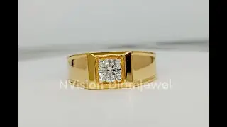 Mens Solitaire GIA Diamond Ring