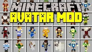 Minecraft AVATAR: LAST AIRBENDER MOD! | EARTH, WATER, FIRE, AIR BENDING! | Modded Mini-Game