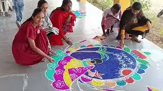 Rangoli competition at Government Degree College, Dubbak,  WOMEN EMPOWERMENT CELL -  JANUARY 2026