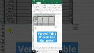 Excel Latest Shortcut Tricks Vertical table to Horizontal table #excel #msexcel @letsstudyexam16