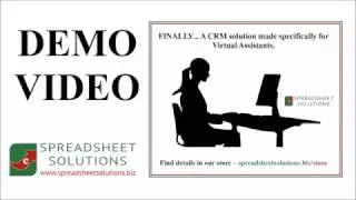 OLD - CRM for Virtual Assistants - by Spreadsheet Solutions - Full Demo Video