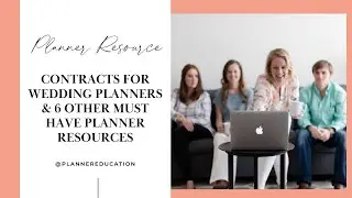 Contracts For Wedding Planners & 6 Other Must Have Planner Resources | Event Planner Contract