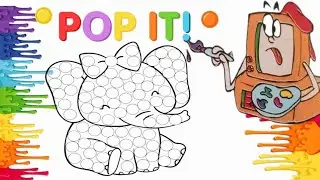 How to Draw Cute Elephant Pop It|Easy Drawing Tutorial for Kids|painting &coloring for kids&toddlers