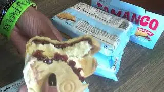 Taste Test - H Mart Snack - Samanco Vanilla Sandwich with Red Bean Paste