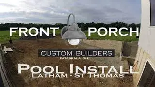 Front Porch Custom Builders - Fiberglass Pool Install Time Lapse - Latham St Thomas