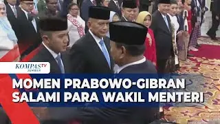 Presiden Prabowo dan Wapres Gibran Salami Para Wakil Menteri Usai Pelantikan