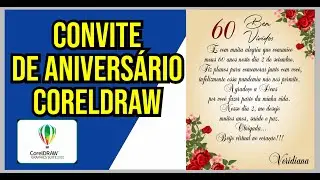 #CORELDRAW Fazer Convite de Aniversário 60 Anos CorelDraw Tutorial