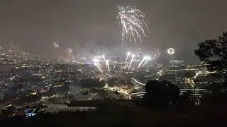 Madeira, Funchal. New year firework
