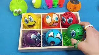 Satisfying videos|playing with Rainbow balls ,worms🐛and surprise eggs 🥚#satisfying #shorts 