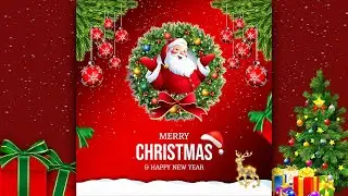 Christmas Poster Design in Adobe Photoshop || Adobe Photoshop Tutorial || Design With Frankee