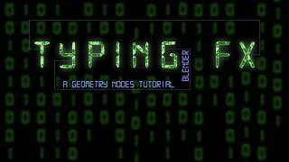 Procedural typing FX | Blender geometry nodes tutorial [  Part 1 of the Tech AI project ]