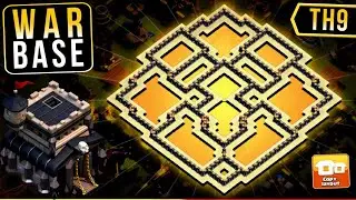 Base Pertahanan Optimal untuk Meta Saat Ini! TH9 War Base Anti-3 Bintang! - Clash of Clans