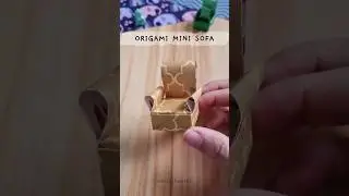 🛋 How to make easy origami sofa for dollhouse 🧸 #shorts