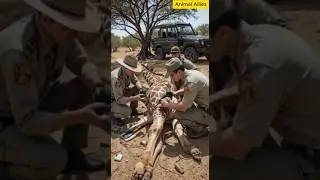 Giraffe Snare Rescue | A Majestic Return to Freedom #GiraffeRescue #animalallies