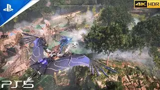 (PS5) Horizon Forbidden West Flying Gameplay | Beautiful Night Sky [4K HDR]