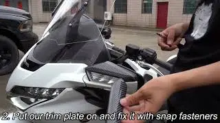Enhance Your Honda Goldwing Journey with Carbon Fiber Style Windshield Trim!