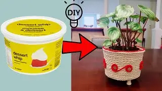Recycled Plastic Container Into Flower Pots l DIY Plant Pots