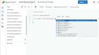 Google Apps Script Course #32: Hide Columns in Google Sheets Automatically!