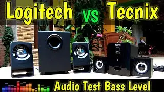 Subwoofer Logitech Z213 VS Tecnix SPK S080 Audio Bass Test Level Speaker Bluetooth Portable Wirelles