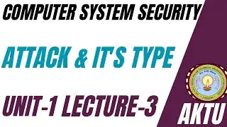 UNIT-1 | L-3 | COMPUTER SYSTEM SECURITY  | Attacks & Types | CSS AKTU | AKTU | important questions