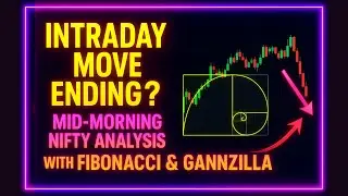 Intraday Move Ending? Mid-Morning Nifty Analysis with Fibonacci & Gannzilla