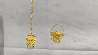 Sona Ka Dulhan Nathiya OR Tika Ka Design || #viral #gold