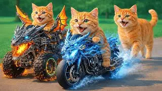 Mama Cat Trims Fur on the Farm and Makes Tiger Hat For Kittens At Home🐾🎩🐯