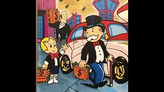 Alec Monopoly High Quality Copy Artwork | Canvas Street Art Painting Money Dollar | Acrylic Handmade
