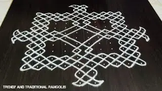 10-10 dots melikala muggulu |Margazhi sikku kolam |easy kambi kolam |Trendy and traditional rangolis