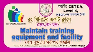 Tvet Nsda Level 4, Cblm 5 _Maintain training equipment and facility