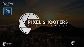 How to Quickly Design simple photography Logo - Adobe photoshop CC tutorial.