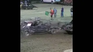 Full Track Shot Hit Cadillac vs Chrysler Imperial Demolition Derby You Wont Believe This Hit!
