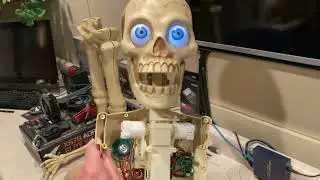 Modify A Home Depot 3FT Animated Dancing Skeleton New Controller Installed Part 2