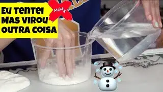 TENTEI FAZER CLOUD SLIME COM A NEVE DA MAKE+ E VIROU OUTRA COISA !!!