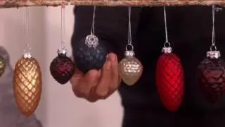 ED On Air S/9 Vintage Pinecones Ornament Set by Ellen DeGeneres on QVC