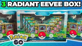 3 Pokemon GO Radiant Eevee Premium Collection Box OPENING! (24 Booster Packs)
