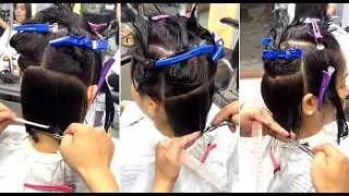 Modern Short Layered Bob Haircut Tutorial With Graduation | Bob Hair Cutting Techniques