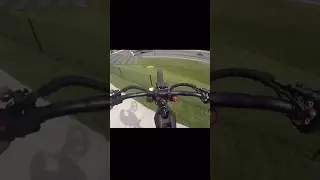 Surron electric bike ￼attempts to jump over highway😱😬🫣#crash #surron #electricbike #fails